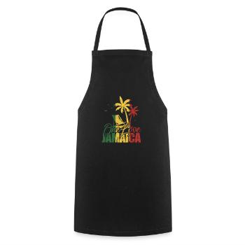 Jamaïque - Tablier de cuisine - noir - Devant - AI Model Male 185 dark (185cm)