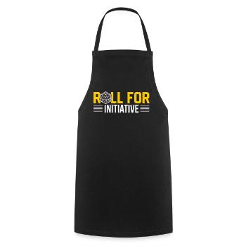 Cadeau de jeu de société RPG joueur - Tablier de cuisine - noir - Devant - AI Model Male 185 dark (185cm)