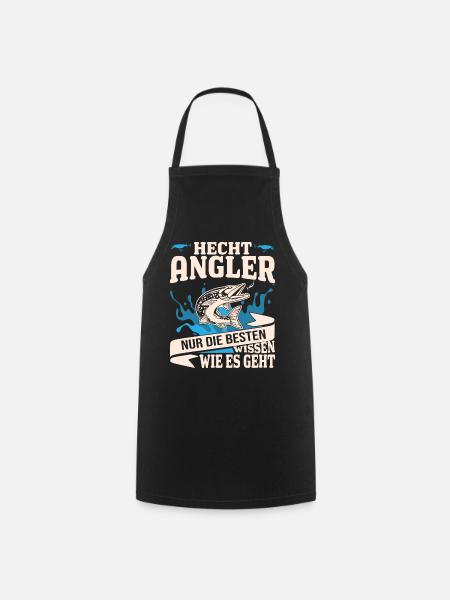 Hecht Angler - Kochschürze - Schwarz