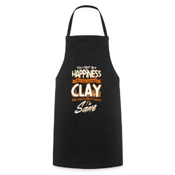 Pottery handmade pottery gift - Cooking Apron - black - Front - AI Model Male 185 dark (185cm)