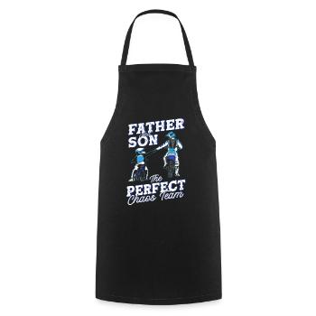 Cadeau de motocross moto dirt bike - Tablier de cuisine - noir - Devant - AI Model Male 185 dark (185cm)
