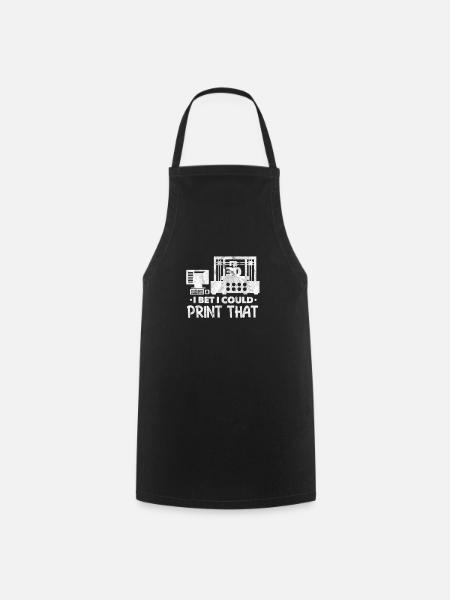3d printer filament printing 3d printing gift - Cooking Apron - black
