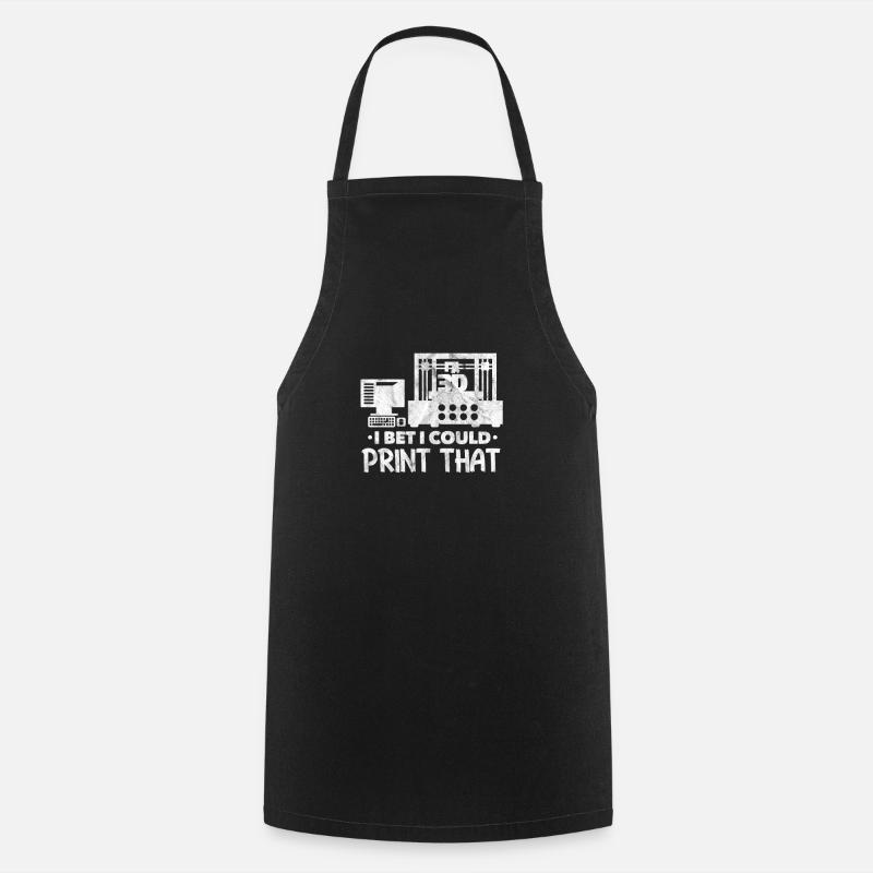 3d printer filament printing 3d printing gift - Cooking Apron - black