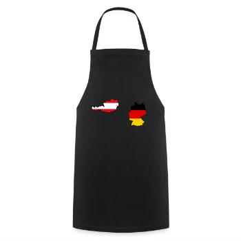 Germany and Austria Pride Love Dual Citizen - Cooking Apron - black - Front - AI Model Male 185 dark (185cm)
