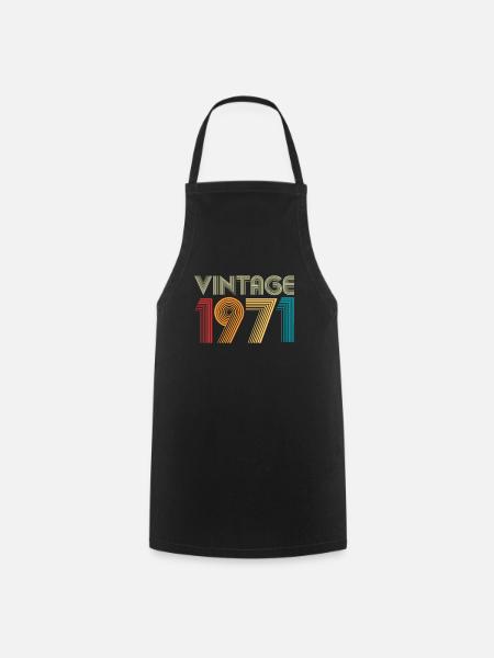 Vintage 1971 - Tablier de cuisine - noir