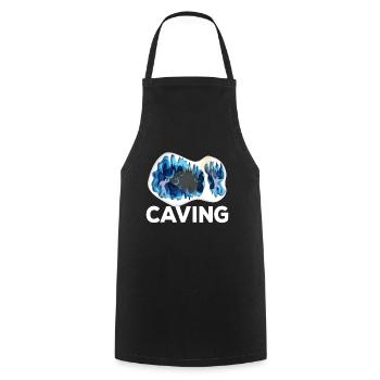 Caving Cave Cave Cave Research - Cooking Apron - black - Front - AI Model Male 185 dark (185cm)