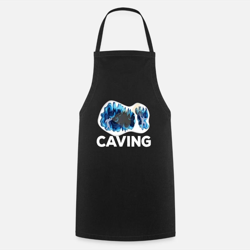 Caving Cave Cave Cave Research - Cooking Apron - black