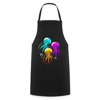 jellyfish - Cooking Apron - black - Front - AI Model Male 185 dark (185cm)