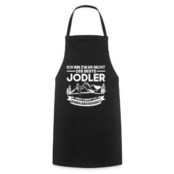 Jodler Jodelmusik Jodeln - Kochschürze - Schwarz - Vorne - AI Model Male 185 dark (185cm)