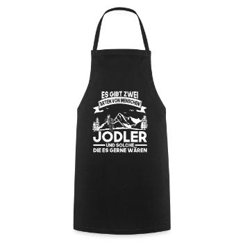 Jodelmusik Jodelgesang Jodeln - Kochschürze - Schwarz - Vorne - AI Model Male 185 dark (185cm)