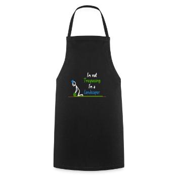 In the landscaper garden gardener - Cooking Apron - black - Front - AI Model Male 185 dark (185cm)