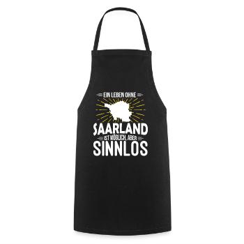 Saarländer Spruch Saarland Geschenk - Kochschürze - Schwarz - Vorne - AI Model Male 185 dark (185cm)
