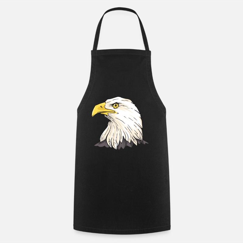 Eagle Falconer Pickling White-headed Eagle Falconry - Cooking Apron - black
