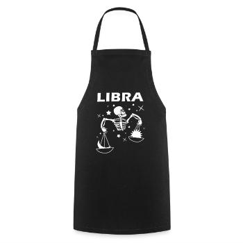 Libra Sternzeichen Waage Zodiac - Kochschürze - Schwarz - Vorne - AI Model Male 185 dark (185cm)