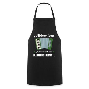 Akkordeon Geschenk Steirische Ziehharmonika - Kochschürze - Schwarz - Vorne - AI Model Male 185 dark (185cm)