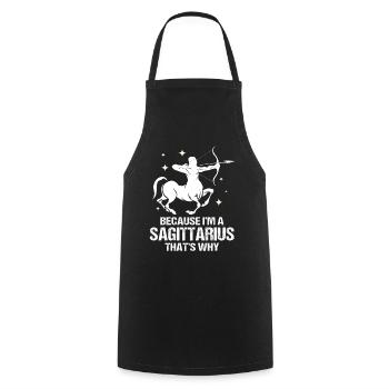 Zodiac sign Sagittarius - Cooking Apron - black - Front - AI Model Male 185 dark (185cm)