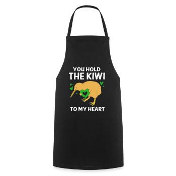 kiwi-bird kiwi bird - Cooking Apron - black - Front - AI Model Male 185 dark (185cm)