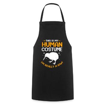 kiwi-bird kiwi bird - Cooking Apron - black - Front - AI Model Male 185 dark (185cm)