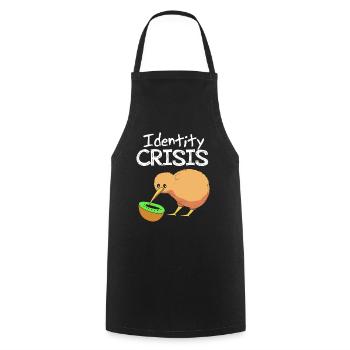 kiwi-bird kiwi bird - Cooking Apron - black - Front - AI Model Male 185 dark (185cm)