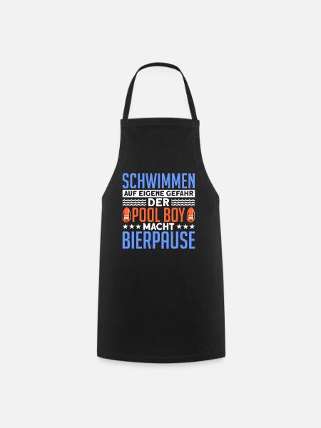 Schwimmen Poolboy Bademeister - Kochschürze - Schwarz