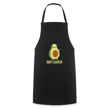 Avocado Cardio - Tablier de cuisine - noir - Devant - AI Model Male 185 dark (185cm)