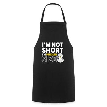 Im Not Short Pingouin Oiseau - Tablier de cuisine - noir - Devant - AI Model Male 185 dark (185cm)