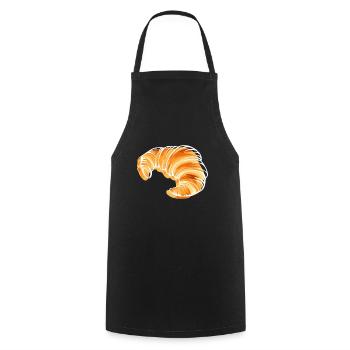 Croissant France Voyage Tour Eiffel - Tablier de cuisine - noir - Devant - AI Model Male 185 dark (185cm)