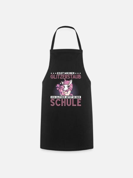 Mädchen Lieben Einhörner Trend Einhorn Einhorn - Kochschürze - Schwarz