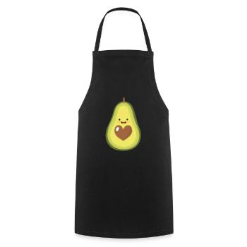 Avocado Love Avocuddle Valentine's Day Gift - Cooking Apron - black - Front - AI Model Male 185 dark (185cm)