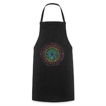 Self Design Rainbow Gyro Background - Cooking Apron - black - Front - AI Model Male 185 dark (185cm)