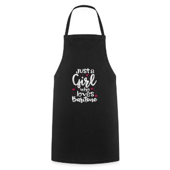 Baritone Girl - Cooking Apron - black - Front - AI Model Male 185 dark (185cm)