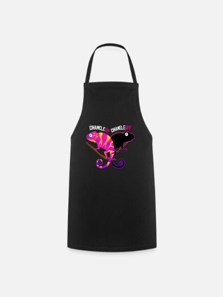 Chameleon Chameleoff Reptile Lizard - Cooking Apron - black