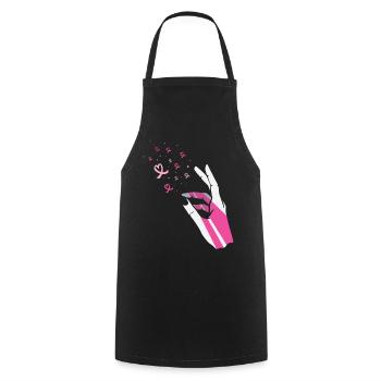 Breast Cancer Breast Cancer Month Breast Cancer Loop - Cooking Apron - black - Front - AI Model Male 185 dark (185cm)