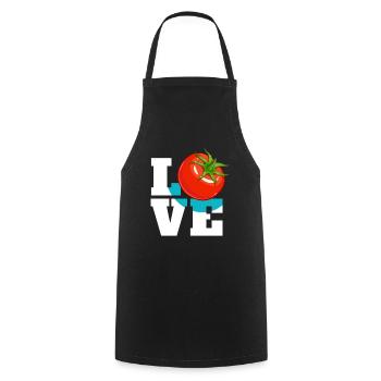 Tomatoes Love Tomatoes Vegetable Gardener - Cooking Apron - black - Front - AI Model Male 185 dark (185cm)