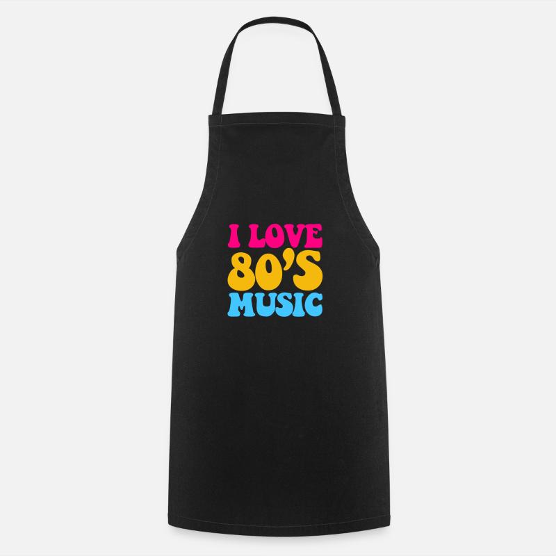 Années 80 - Tablier de cuisine - noir