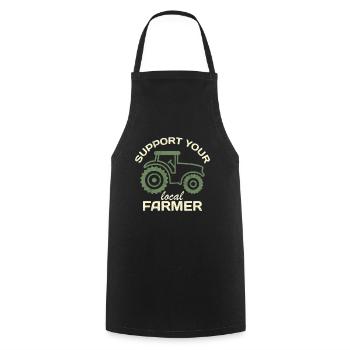 Support Your Local Farmer Bauern Landwirte - Kochschürze - Schwarz - Vorne - AI Model Male 185 dark (185cm)
