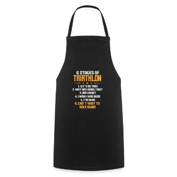 Triathlon Triathlet Sportler Geschenk - Kochschürze - Schwarz - Vorne - AI Model Male 185 dark (185cm)