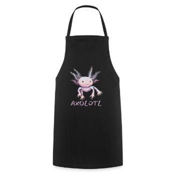 Axolotl Pet Lovers Gift - Cooking Apron - black - Front - AI Model Male 185 dark (185cm)