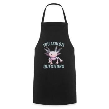 You Axolotl Questions Axolotl Amant - Tablier de cuisine - noir - Devant - AI Model Male 185 dark (185cm)