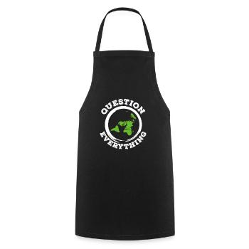Flat Earth Flat Earth Conspiracy Gift - Cooking Apron - black - Front - AI Model Male 185 dark (185cm)