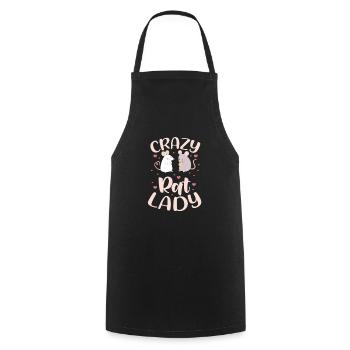 Rat Mouse Pet Rats Rodent Gift - Cooking Apron - black - Front - AI Model Male 185 dark (185cm)