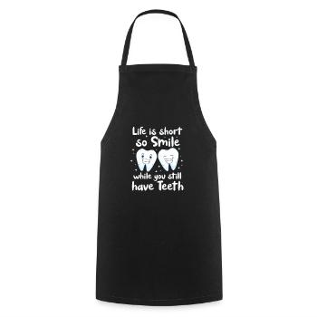 Dentiste Dentiste Dentiste Dentist Dents Cadeau - Tablier de cuisine - noir - Devant - AI Model Male 185 dark (185cm)