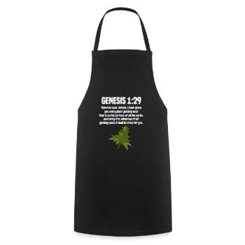 Cannabis religion - Cooking Apron - black - Front - AI Model Male 185 dark (185cm)