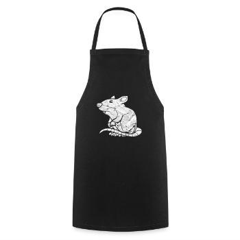 Rat - Cooking Apron - black - Front - AI Model Male 185 dark (185cm)