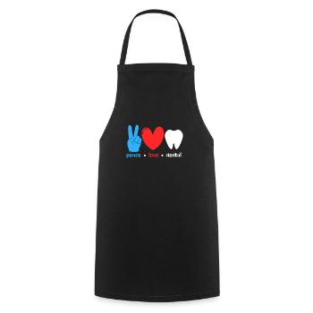Dentiste Dentiste Dentiste Dentist Dents Cadeau - Tablier de cuisine - noir - Devant - AI Model Male 185 dark (185cm)