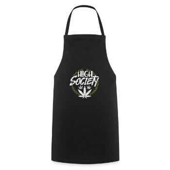 Cannabis - Tablier de cuisine - noir - Devant - AI Model Male 185 dark (185cm)
