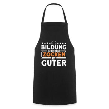 Zocker Gamer Zocken Geschenk - Kochschürze - Schwarz - Vorne - AI Model Male 185 dark (185cm)