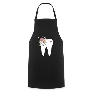 Dentiste Dentiste Dentiste Dentist Dents Cadeau - Tablier de cuisine - noir - Devant - AI Model Male 185 dark (185cm)
