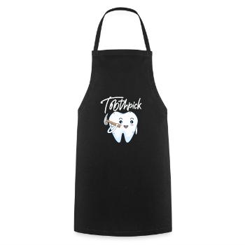 Dentiste Dentiste Dentiste Dentist Dents Cadeau - Tablier de cuisine - noir - Devant - AI Model Male 185 dark (185cm)