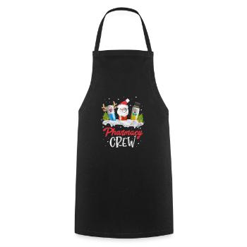 Pharmacy Christmas - Cooking Apron - black - Front - AI Model Male 185 dark (185cm)